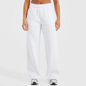 Pantalon large décontracté en polaire pour femme, idéal hiver et automne, style sport ample, coupe droite, pour l'extérieur - Product Image 1