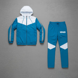Customized Hooded Windbreaker Shorts Reflective Lining Different Colors Panels Trouser <b>Jacket</b> 100% Cotton Lightweight Windproof - Product Image 4