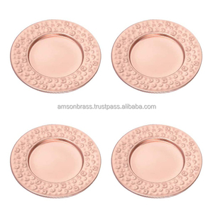 High Quality Metal Pure Copper Coaster <b>Round</b> Shaped Hammered Coaster Premium Quality Metal Coaster Luxury - Product Image 6