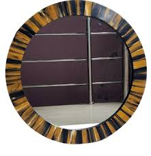 Horn Inlay Eco-Friendly Wood Frame <b>Mirror</b> 4mm/5mm/6mm Thickness for Home Decor Entryways Living Rooms & Bathroom Use - Product Image 6