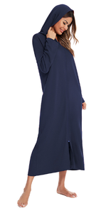 Abrigo largo con capucha para mujer, chaqueta con capucha forrada de lana para invierno, abrigo grueso y cálido con capucha - Product Image 4