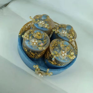 กระปุกเรซิ่นอีพ็อกซี่ทำมือพร้อมฝาปิด สำหรับใส่เครื่องประดับ ขนม เครื่องเทศ ของใช้ในครัว กล่องเก็บเครื่องสำอาง ทำเทียน และของตกแต่งบ้าน - Product Image 1