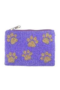 Porte-monnaie perlé rose Macaron, pochette zippée en perles de rocaille, vente directe usine - Product Image 3