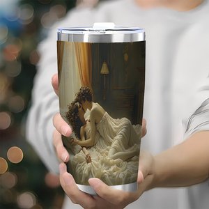 20oz Stainless Steel Tumbler Double Wall <b>Insulated</b> Reusable Drink <b>Cup</b> For Daily Use With Art Design - Product Image 3