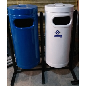 Contenedor de Basura Doble Cilíndrico de Acero Inoxidable 2026, Cubo de Reciclaje Independiente para Interiores y Exteriores, Diseño Moderno y de Lujo - Product Image 6