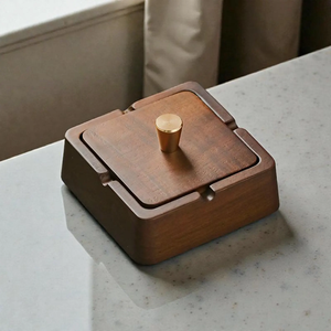 Cendrier en bois de qualité supérieure pour cigarettes |   Plateau à fumée rustique fait main |   Conception écologique - Product Image 3