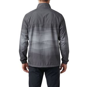 Heather Grey Ombre Design Windbreaker <b>Jacket</b> Gradient Fade <b>Lightweight</b> Breathable Outdoor <b>Running</b> Casual Men's <b>Jackets</b> - Product Image 2