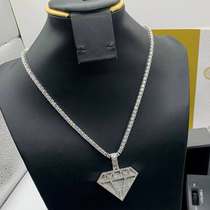 18MM 925 Sterling Silver Miami Cuban Link <b>Chain</b> Necklace Iced Hiphop Moissanite White Gold Gift <b>Name</b> Pendant - Product Image 1