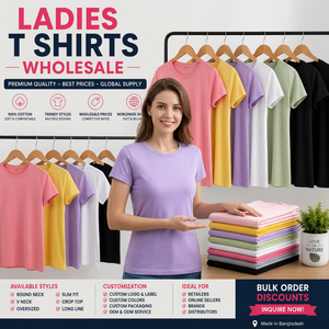 Camiseta de Jersey 100% Algodón para Mujer, Logotipo Personalizado, Manga Corta, Color Sólido, Informal, Ecológica, para Adolescentes, Todas las Temporadas, Hecha en Bangladesh - Product Image 5