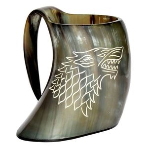 Wholesale Buffalo Viking 100% Natural Handmade Medieval Beer <b>Goblet</b> Medieval Drinking Horn - Product Image 4