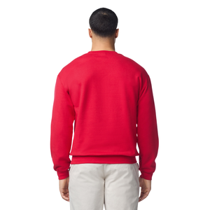 เสื้อสเวตเชิ้ตผู้ชายสีแดง คอกลม บุขนด้านใน ระบายอากาศ กันลม แห้งเร็ว แขนยาว สวมใส่สบาย ผลิตจากผ้าโพลีเอสเตอร์/คอตตอนผสม เนื้อนุ่ม อุ่น - Product Image 2