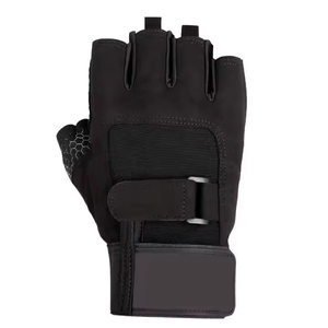 Wholesale Fitness <b>Training</b> <b>Weighted</b> Workout Gym <b>Gloves</b> Leather Breathable Lightweight Half Finger Unisex Made in Pakistan - Product Image 6