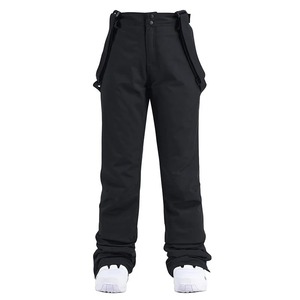 Pantalon de ski rose imperméable pour femme avec bretelles amovibles, taille haute, coupe-vent, pour sports d'hiver en extérieur - Product Image 6