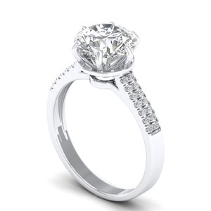 Anillo de Compromiso REYES de Plata de Ley 925 con Moissanita Certificada GRA, Joyería Fina para Mujer, Regalo de Boda, Oro de 14K Original - Product Image 2