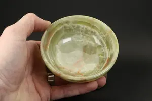 Cuenco de Ónix de Lujo Onyxora, Cuenco de Piedra Tallado a Mano, Cuenco de Ónix Natural BlackStrata, Cuenco de Ónix Sólido PureVein, Precio al por Mayor - Product Image 3