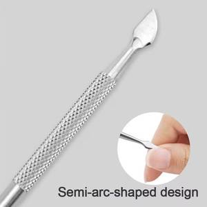 Pousse-cuticules chirurgical Morje à double extrémité en acier inoxydable, réutilisable, double usage, pour manucure, avec boîte de rangement - Product Image 3