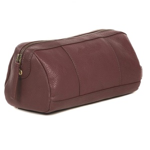 Bolsa de cosméticos de cuero de alta calidad, bolso hecho a mano con cierre de cremallera - Product Image 2