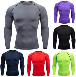 Rash Guard para Hombre de Todos los Colores para Entrenamiento, Fabricado en Fábrica, Ajuste Delgado, Precio al por Mayor, Logotipo Personalizado - Product Image 1