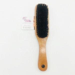 Nouveautés : Brosse à cheveux avec manche en bois, peigne de coiffure blanc personnalisable, confortable pour salon de coiffure, avec logo, emballage et prix. - Product Image 5