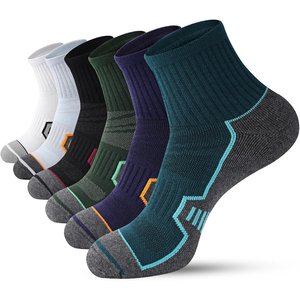 Men's Ankle Sports <b>Socks</b> Breathable Quick Dry Cushioned Terry Athletic <b>Socks</b> Summer Knitted <b>Black</b> Gray - Product Image 3