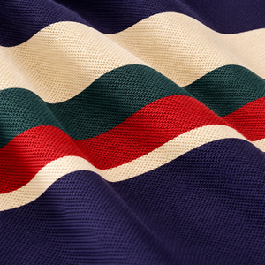 Polo a rayas para hombre – Camiseta polo informal de manga corta de algodón piqué con bloques de color para el verano - Product Image 6