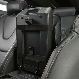Funda para Consola Central de Auto, Multifuncional, en Cuero PU Repujado, con Portavasos, Portacelular, Bolsillo y Caja para Pañuelos, Negro y Rojo - Product Image 1