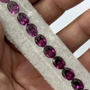 Best Quality Natural Rhodolite <b>Garnet</b> Oval Cut 18 Piece Set 38 Carat 7x9mm Madagascar Loose Gemstones for Tennis <b>Bracelet</b> - Product Image 5