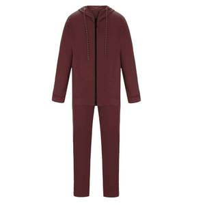 Ensemble deux pièces automne-hiver pour hommes et femmes, survêtement décontracté en polaire chaud uni, à capuche, manches longues, sport - Product Image 3