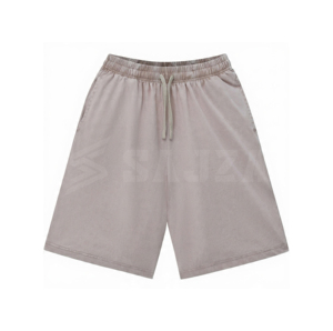 Shorts Bermuda Décontractés pour Hommes en Coton Mélangé Écologique, Respirants, à Séchage Rapide, Taille Mi-Haute Élastique, en Tissu Oxford Tricoté Uni - Product Image 3
