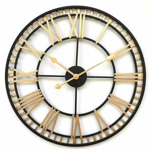 Hot Sale Design <b>Wall</b> <b>Clocks</b> Best Indoor <b>Decor</b> Living Room Home And Office <b>Wall</b> Design <b>Clock</b> With Metal & Wooden Combo - Product Image 2