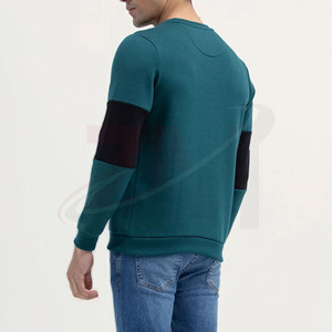 Suéter de Punto Verde para Hombre, Cuello Redondo, Letra E Bordada, Sudadera Informal de Corte Regular, Ropa de Otoño, Impresión de Logotipo Personalizado - Product Image 3