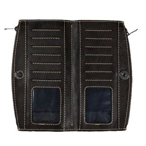 Charcoal Black Genuine <b>Leather</b> Travel Wallet Mobile <b>Phone</b> Clutch Organizer <b>Bag</b> with Multi Card Slots and Dual Zipper For Men - Product Image 2