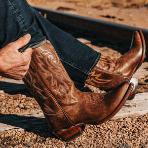 Stivali da Cowboy in Vera Pelle di Vacchetta con <span class=keywords><strong>Tacco</strong></span> Basso alla Moda per <span class=keywords><strong>Uomo</strong></span>, Scarpe in Vera Pelle per Tutte le Stagioni - Product Image 2