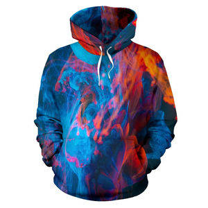 Sweat-shirt à capuche pour homme, imprimé queue de baleine 3D, sublimation, tricoté, décontracté, respirant, coupe classique, bleu vert - Product Image 5