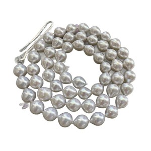 Collier de perles d'eau douce Zhuji 8-9 mm, pierre précieuse extrêmement résistante, crochet en argent S925, longueur réglable - Product Image 5