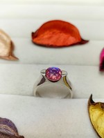 Bague Arc-en-ciel en Quartz de Feu, Bijou en Cristal Coloré, Cadeau Tendance pour Femmes et Filles, Bague de Fiançailles Élégante en Pierre Précieuse
