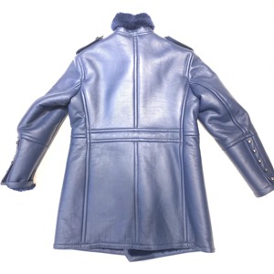 <b>Men's</b> Premium Leather <b>Shearling</b> <b>Jacket</b> Genuine Fur Winter Aviator Coat Warm Comfortable Biker Fashion Outerwear Collection - Product Image 5
