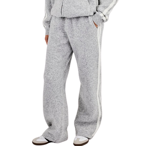 Women's Full Zip Hooded Tracksuit Set Relaxed Sleeve Top <b>Cuffed</b> <b>Jogger</b> Trousers Elastic Drawstring Waist Two Piece Casual Outfit - Product Image 5