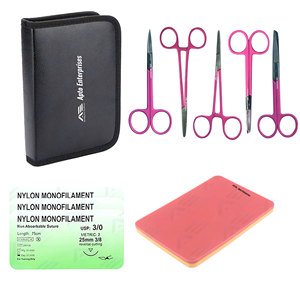 Student Suture Training <b>Suturing</b> <b>Kit</b> Medic Instruments Medical Equipments Complete All In One Stainless <b>Suturing</b> <b>Kits</b> - Product Image 1