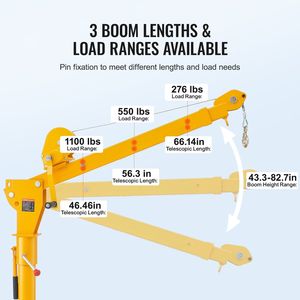 Grúa de Brazo Manual de Acero para Camioneta, Capacidad 1100 Lbs, Plegable 360 Grados, Montada en la Plataforma - Product Image 4