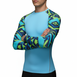 Long Sleeve Mens Bjj Mma <b>Compression</b> <b>Shirt</b> Rashguards Rash Guard for Bjj Rashguard Mma Workout Gym <b>Shirt</b> Fully Sublimated - Product Image 6