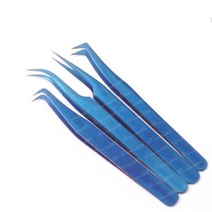 Pinzas de Acero Inoxidable Importadas de Pakistán para Extensión de Pestañas, con Punta en Ángulo de 45 Grados, Color Mate, para Recortar Pestañas Postizas - Product Image 2
