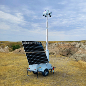 Di động năng lượng mặt trời giám sát Trailer OFF-Grid CCTV Trailer với năng lượng mặt trời 4G 5g PTZ camera - Product Image 1