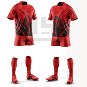 ชุดกีฬารักบี้พิมพ์ลายพรีเมียม เนื้อผ้าระบายอากาศ 100% โพลีเอสเตอร์ กางเกงขาสั้นทรงปกติ ป้องกันแบคทีเรีย เป็นมิตรกับสิ่งแวดล้อม สำหรับทีม - Product Image 2