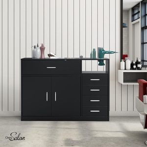 Meuble de salon autoportant |   Stations de coiffure pour barbiers |   Équipement de spa beauté avec 5 tiroirs - Product Image 1