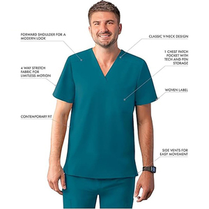 Ventes en gros de blouses médicales durables pour hommes avec logo personnalisé, uniformes d'infirmiers et de médecins pour hôpitaux, ensembles de blouses pour hommes - Product Image 6