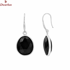 Boucles d'oreilles élégantes et tendance pour femmes, en argent sterling 925 rhodié, avec pierre de topaze bleue naturelle, cadeau d'anniversaire - Product Image 3