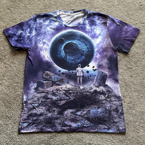 T-shirt à manches courtes pour homme, col rond, motif uni imprimé, 100% polyester, séchage rapide, respirant, style décontracté, coupe classique, logo sur le devant - Product Image 6