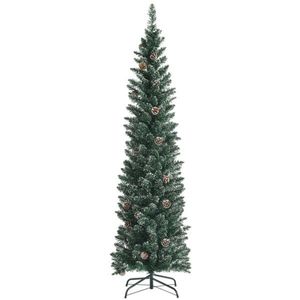 Sapin de Noël artificiel vert de 1,80 m avec 31 cônes de pin réalistes, 267 pointes luxuriantes, support métallique pliable - Product Image 2