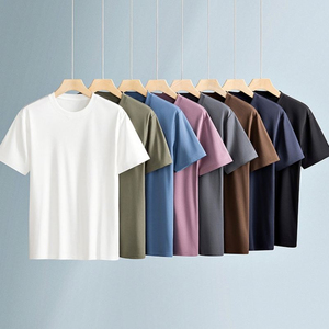 เสื้อยืดแขนสั้นผู้ชาย ผ้าฝ้าย 100% คอกลม ทรงปกติ สีพื้น เรียบง่าย ระบายอากาศด้านหน้า เป็นมิตรกับสิ่งแวดล้อม ป้องกันรอยยับ คุณภาพสูง - Product Image 4